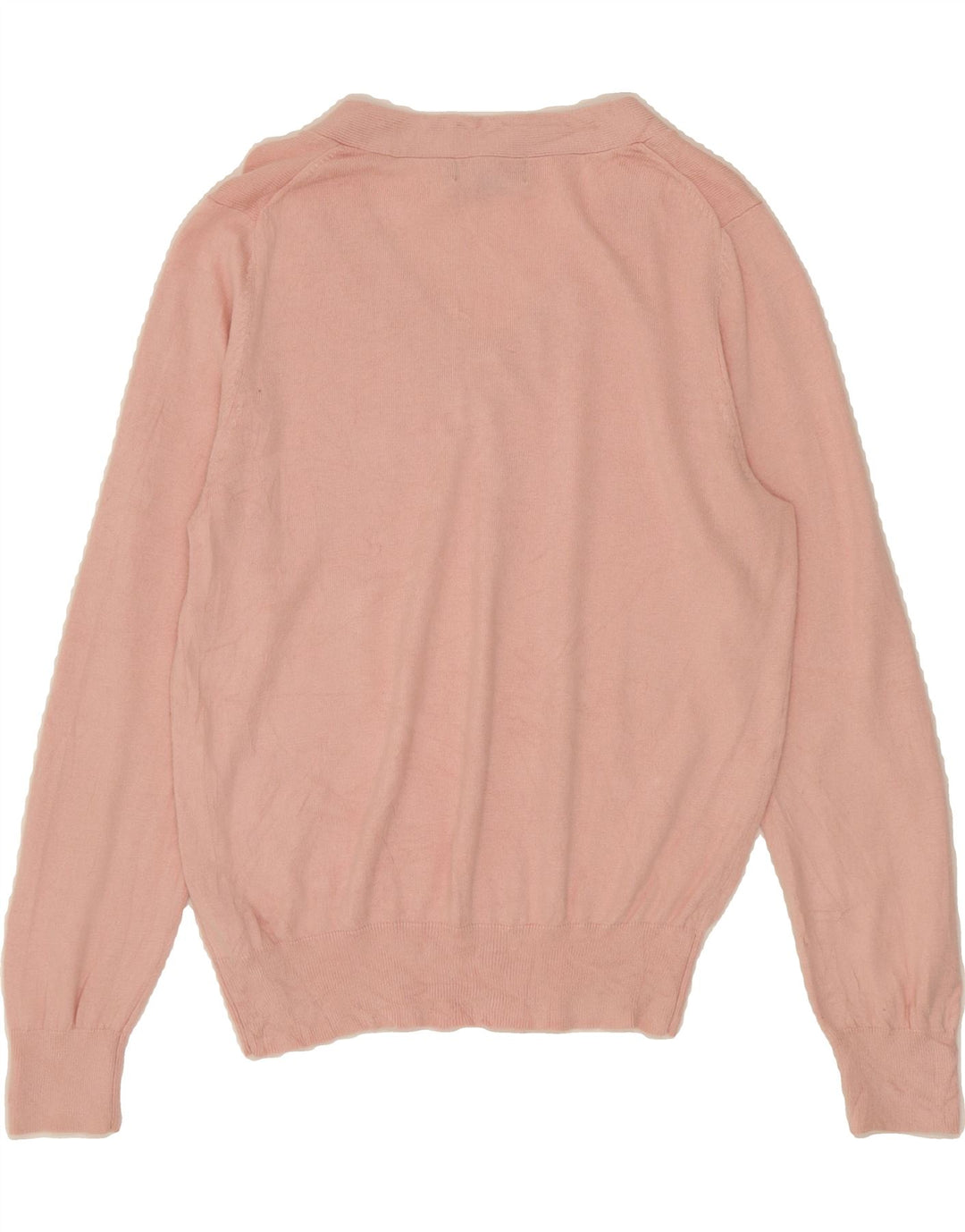 EDDIE BAUER Womens V-Neck Jumper Sweater UK 16 Large Pink Cotton Vintage Eddie Bauer and Second-Hand Eddie Bauer from Messina Hembry 