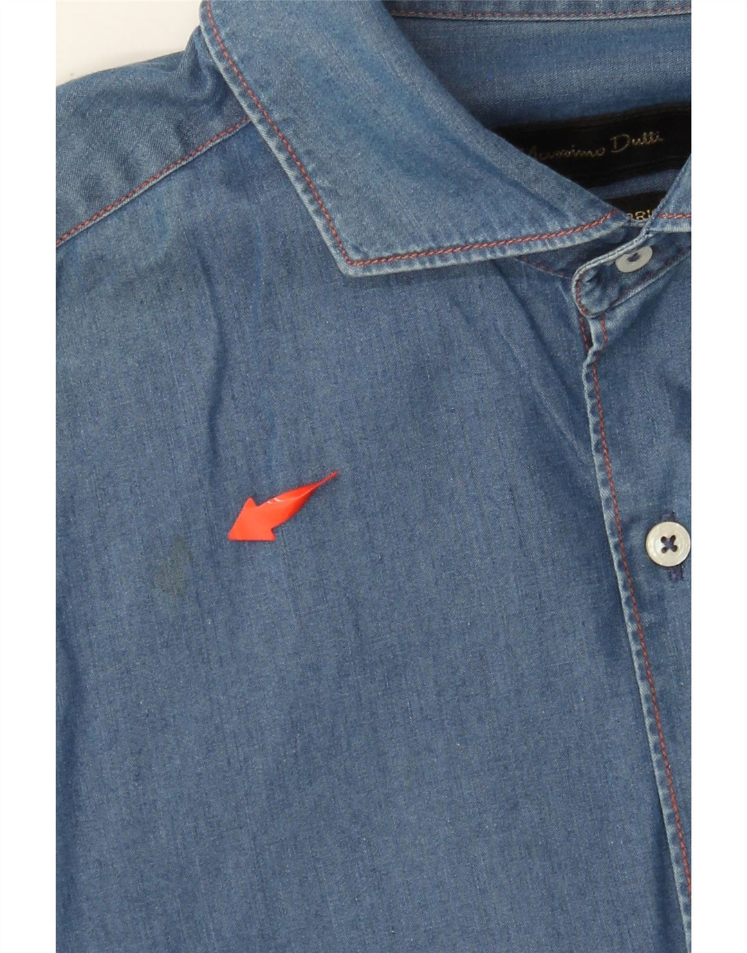 Camisa jeans masculina MASSIMO DUTTI azul médio