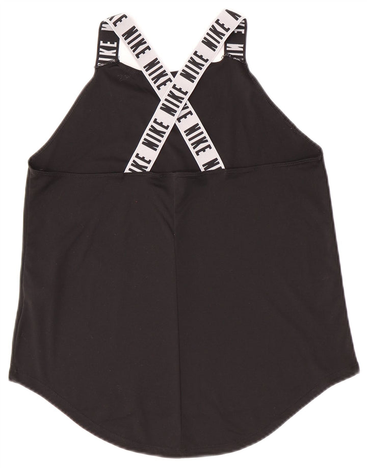 Colete gráfico Nike Girls Dri Fit Top 13-14 anos XL preto poliéster