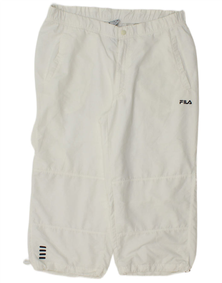 Fila Mens Capri Calças de treino IT 56 XL Poliéster Branco