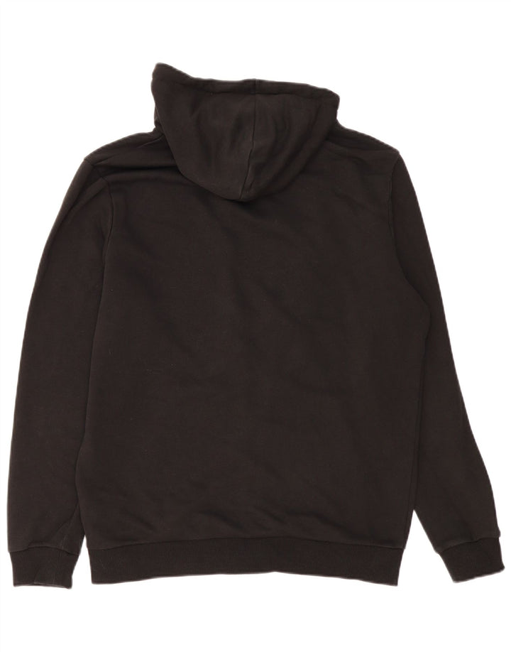 Suéter Puma masculino com capuz e zíper médio preto algodão