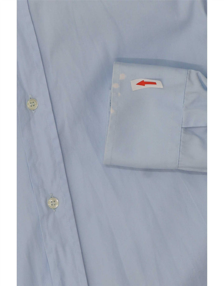 Camisa masculina Dolce & Gabbana tamanho 39 15 1/2 algodão azul médio