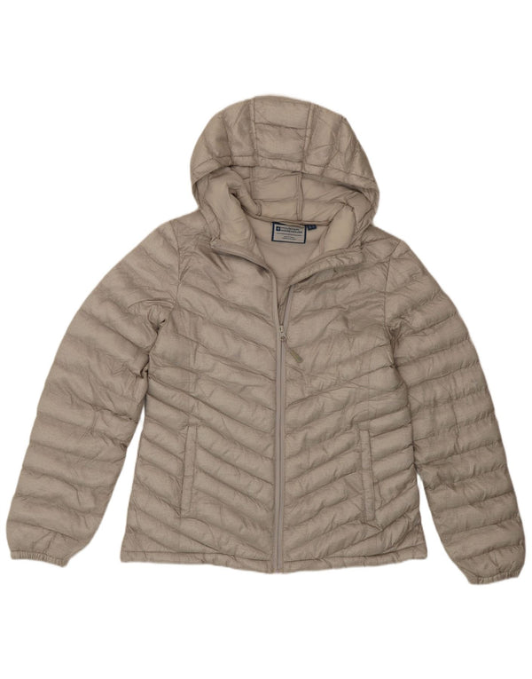 Jaqueta acolchoada com capuz feminina Mountain Warehouse poliéster bege médio Reino Unido 12
