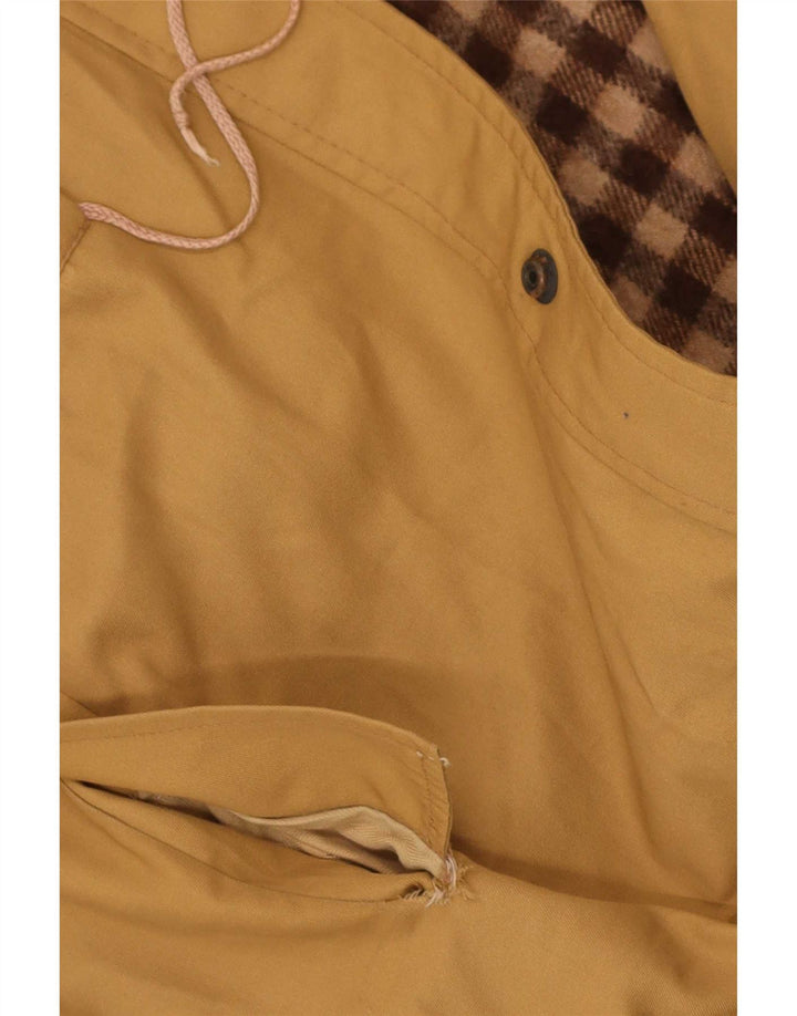 Jaqueta Parka Masculina Vintage com Capuz UK 38 Bege Médio