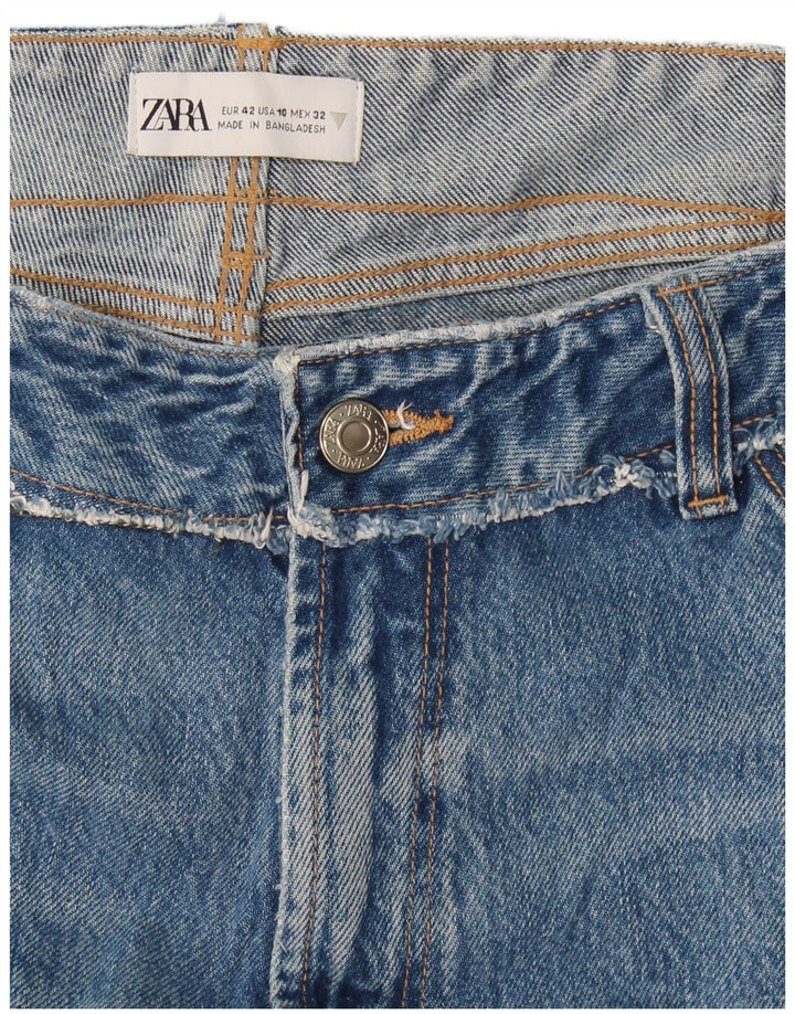 Calça jeans reta feminina Zara EU 42 grande W32 L27 azul