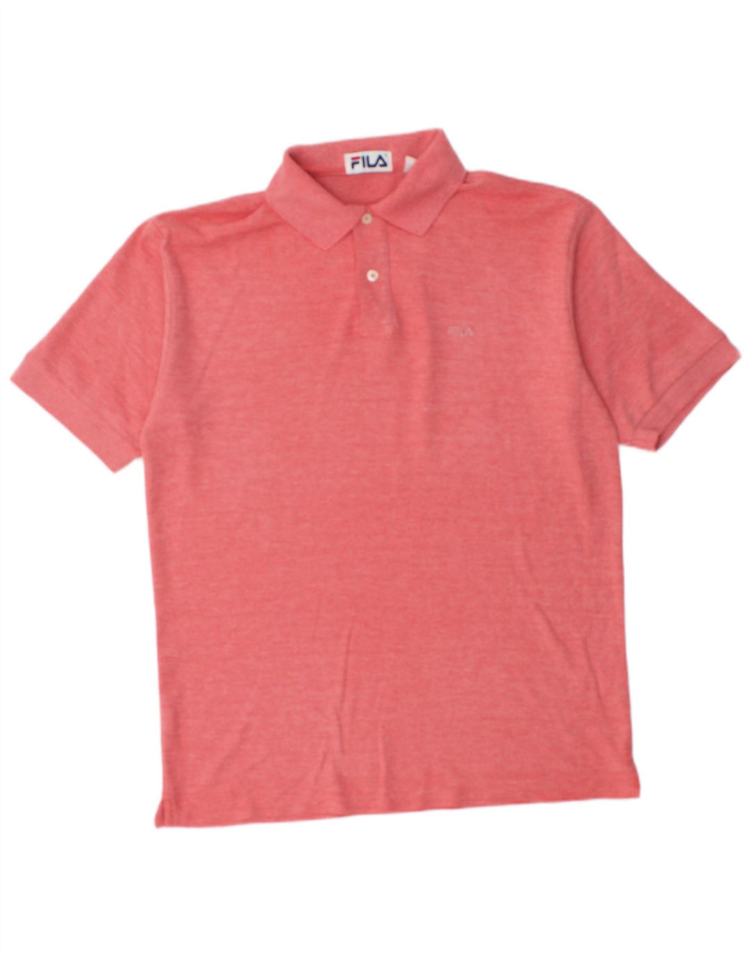 Camisa polo masculina Fila IT 48 algodão manchado vermelho médio