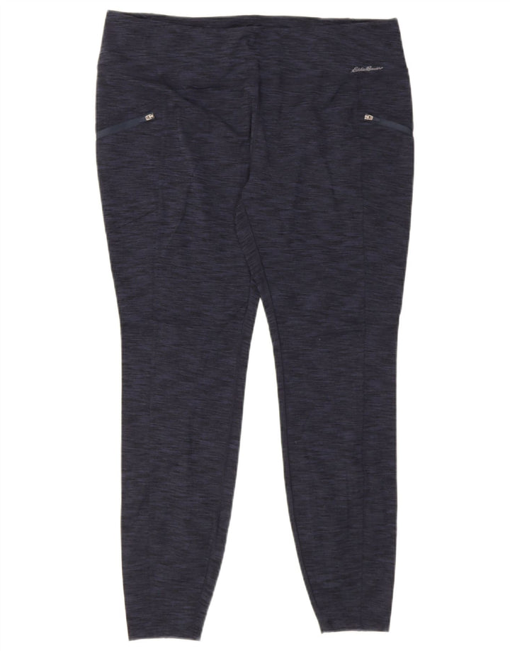 Leggings femininos Eddie Bauer UK 18 XL azul marinho manchado