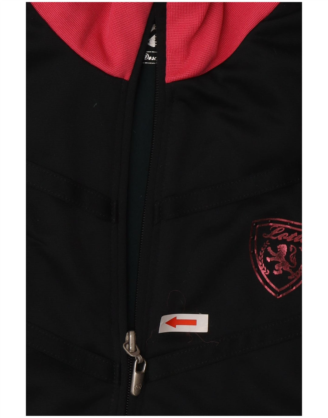Lotto Womens Tracksuit Top Jacket UK 14 Grande Preto Colourblock Poliéster
