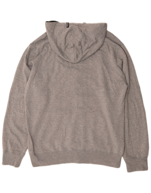 Suéter masculino Billabong com capuz e zíper gráfico XL algodão cinza