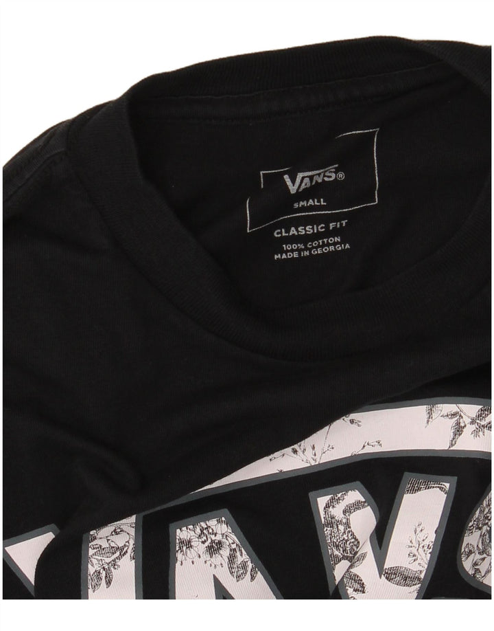 Vans Masculino Classic Fit Graphic Top Manga Longa Pequeno Algodão Preto