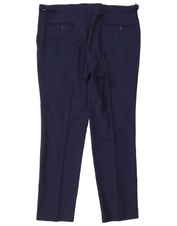 Calça masculina Marks & Spencer Autograph Slim Suit W38 L31 azul marinho
