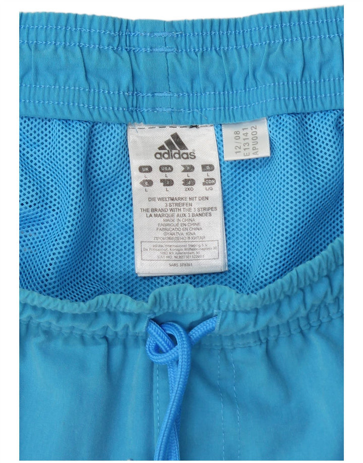 Shorts de natação masculinos Adidas grande poliéster azul