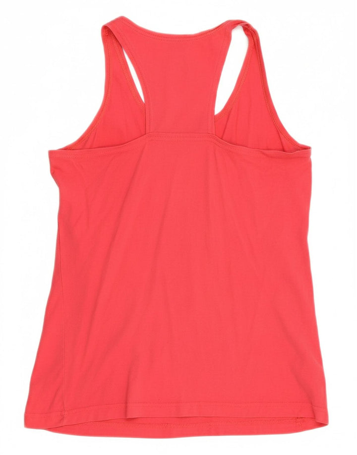 REEBOK Womens Graphic Vest Top UK 12 Médio Algodão Rosa
