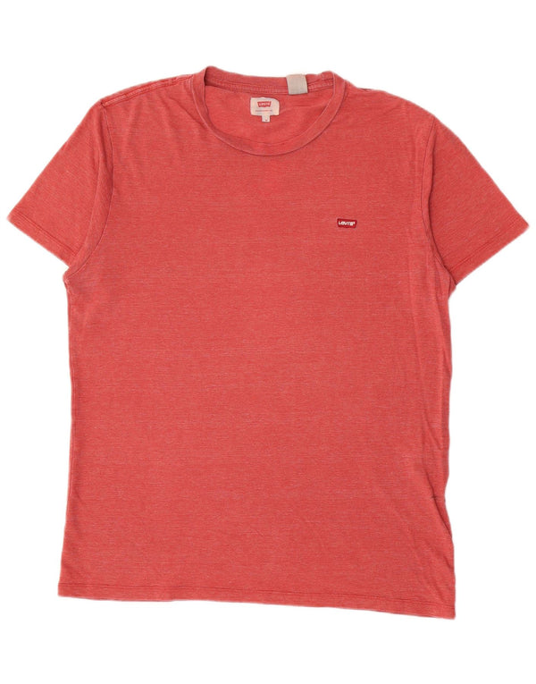 Camiseta masculina Levi's Top médio algodão manchado vermelho