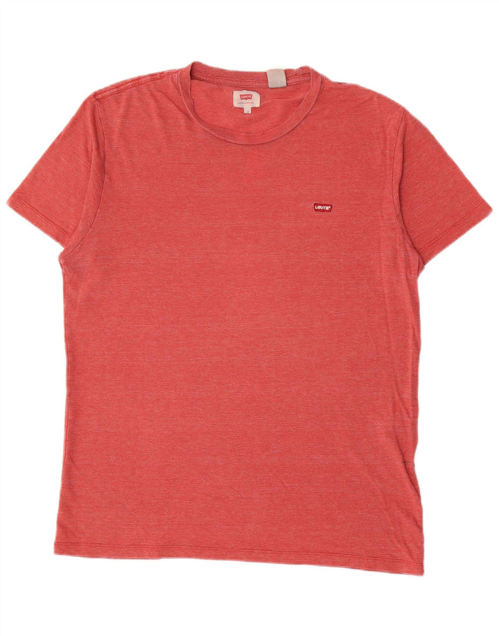 Camiseta masculina Levi's Top médio algodão manchado vermelho