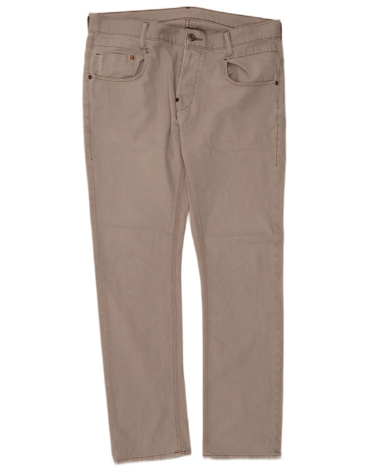 Calça casual reta masculina G-STAR W36 L32 algodão cinza