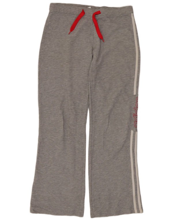 Adidas Womens Graphic Tracksuit Calças UK 10 Pequeno Cinza Algodão Esportes