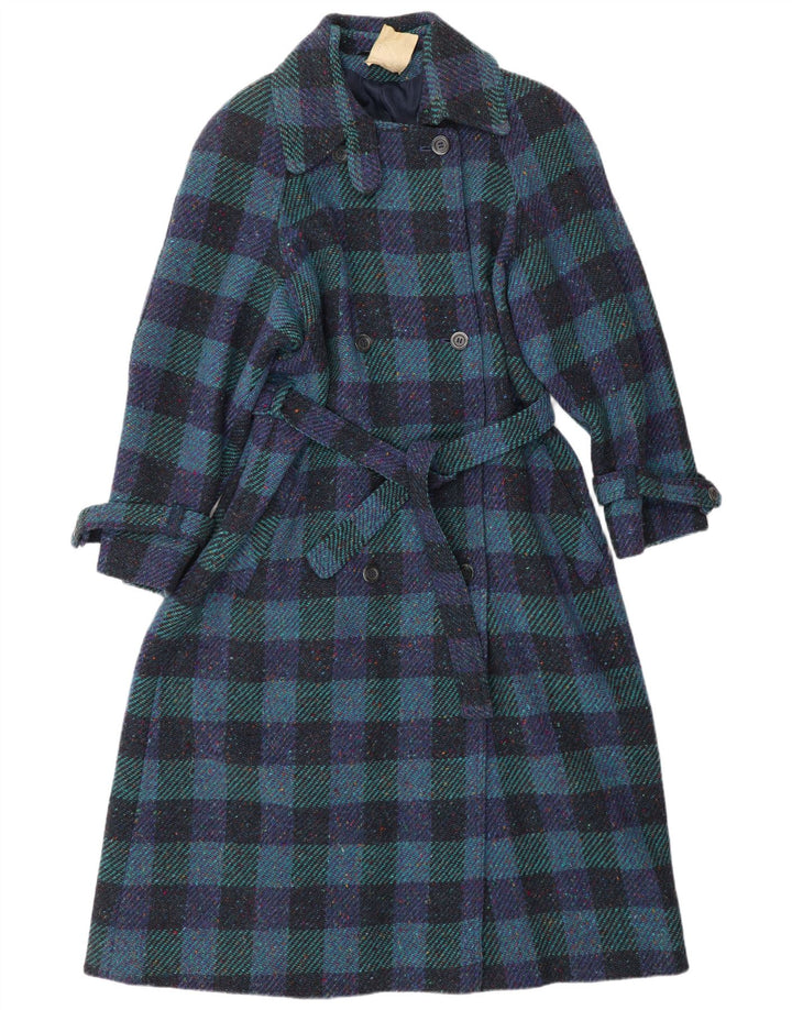 Casaco feminino BLARNEY WOOLEN MILLS com peito duplo Reino Unido 12 Médio Azul Clássico