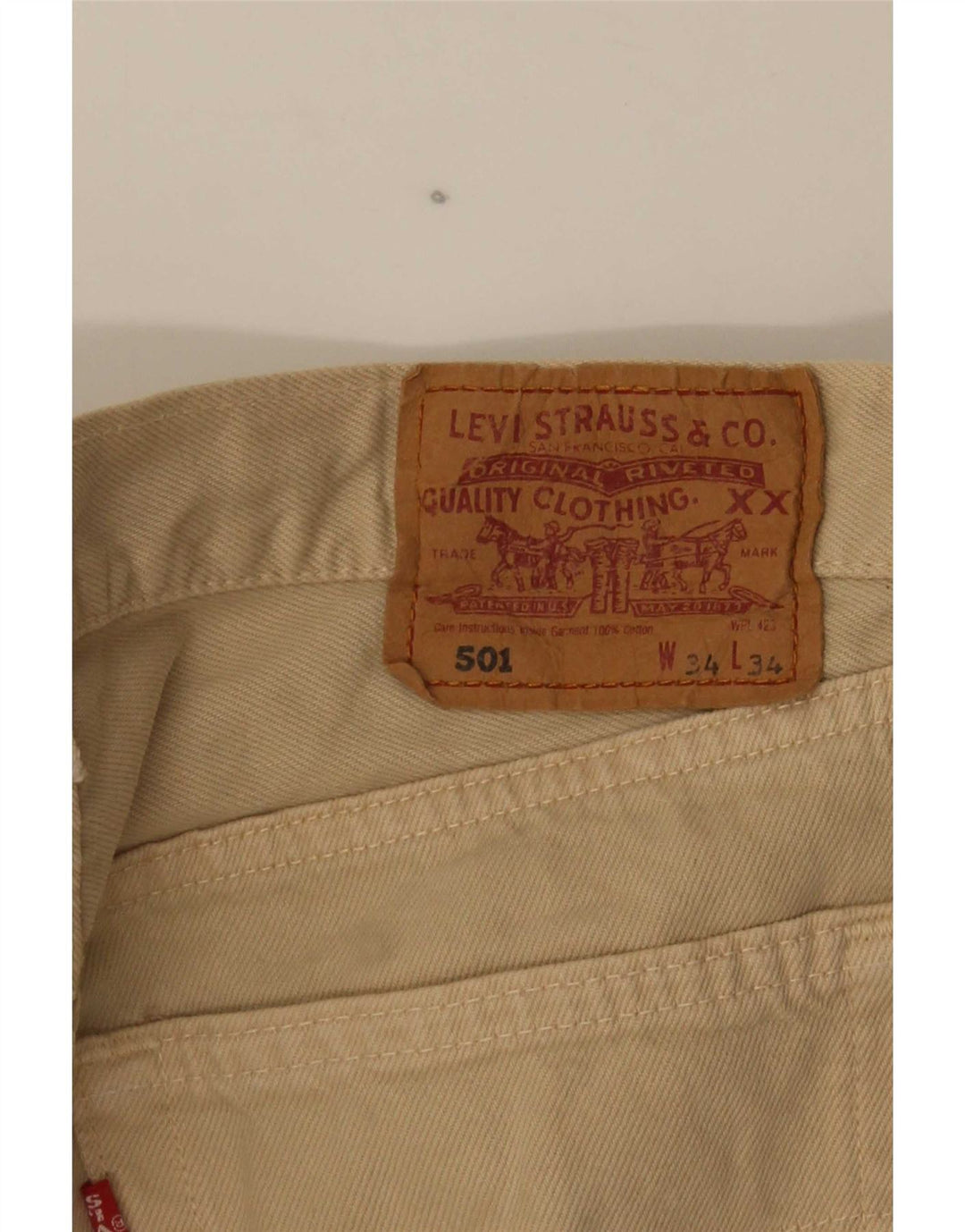 Jeans Levis 501 Straight Masculino W34 L29 Bege