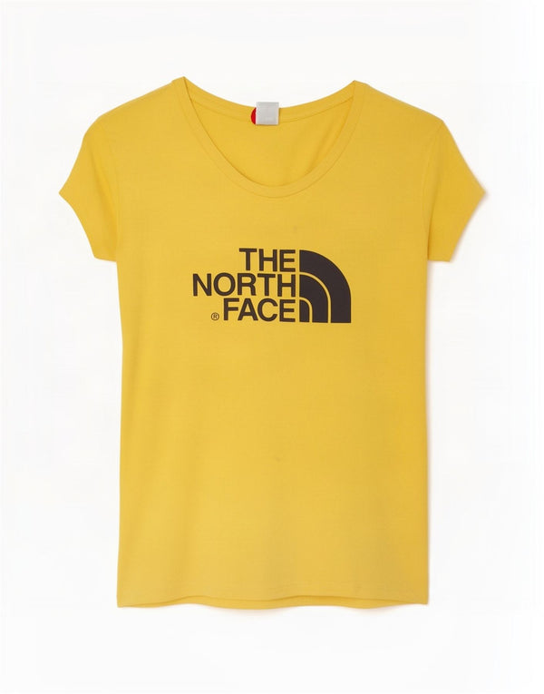 Camiseta feminina The North Face com estampa gráfica UK 10 pequeno algodão amarelo