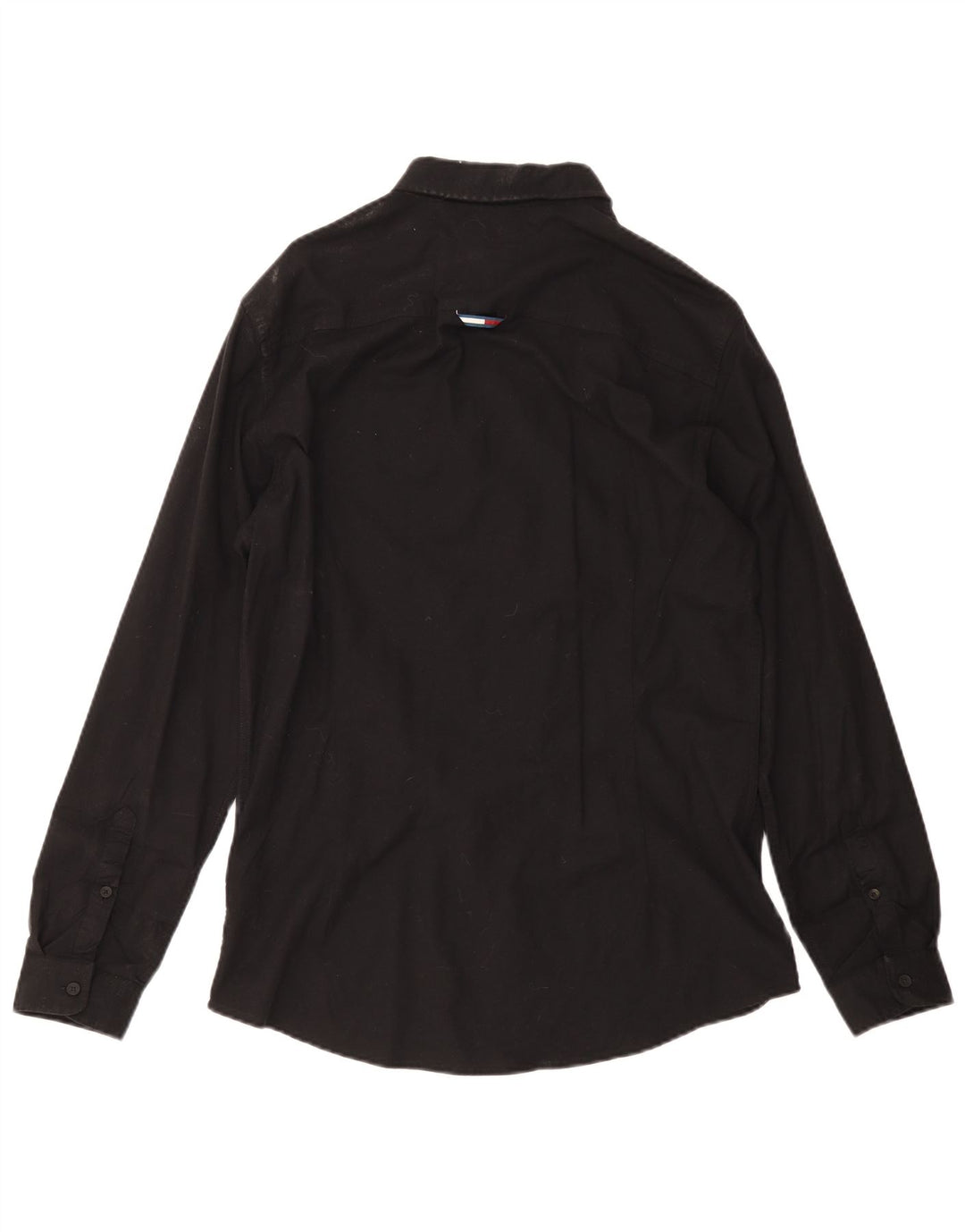 Camisa masculina Tommy Hilfiger Slim Fit grande algodão preto