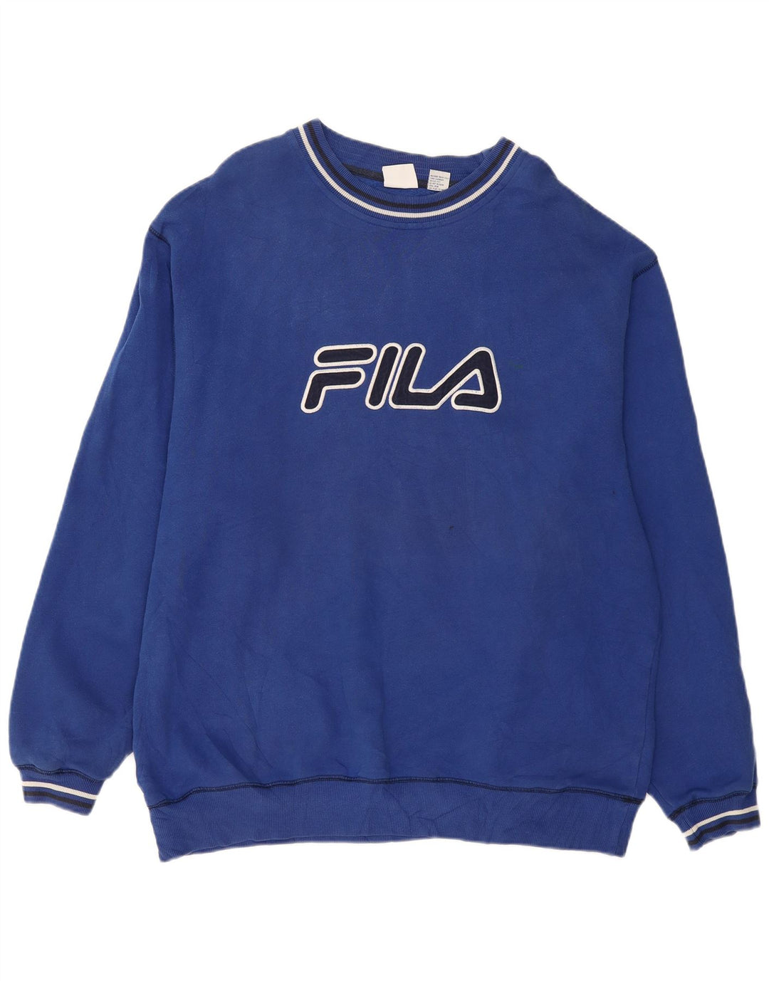 FILA moletom gráfico masculino jumper 2XL algodão azul