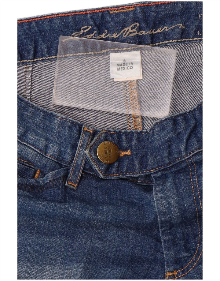 EDDIE BAUER Jeans feminino Curvy Bootcut EUA 8 médio W32 L30 algodão azul