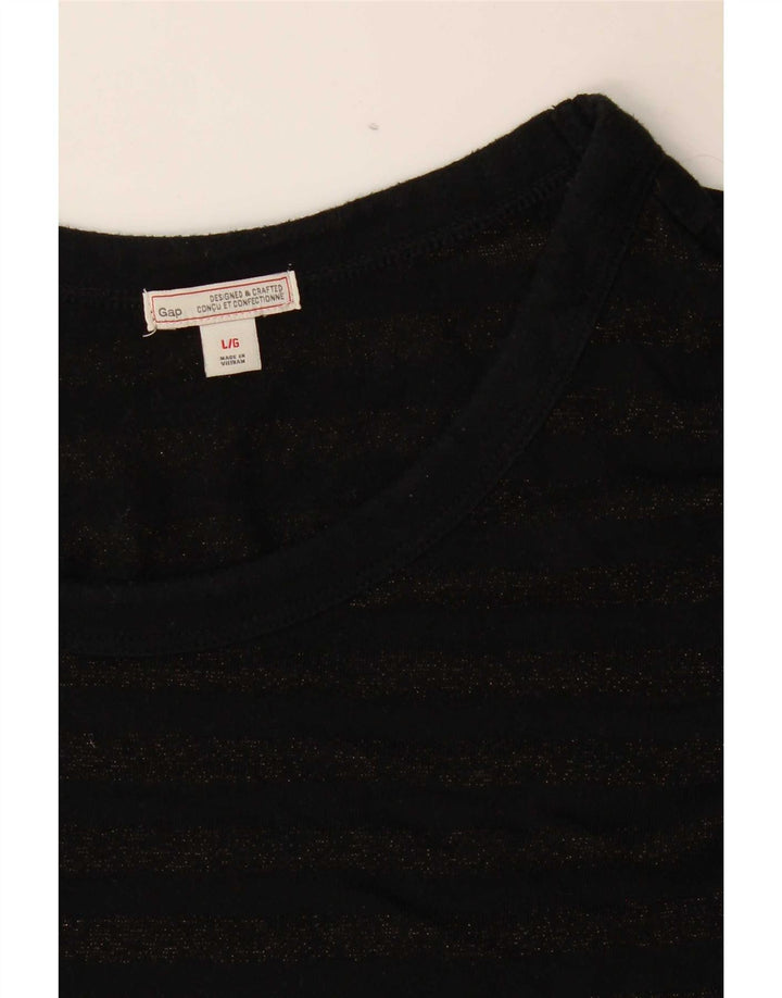 Top feminino Gap manga 3/4 Reino Unido 16 grande preto