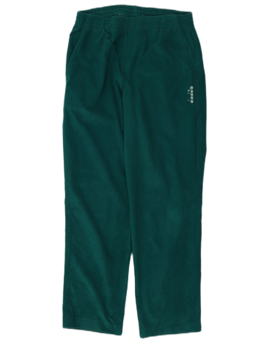 Calças de treino de veludo masculino Diadora UK 38 poliéster verde médio