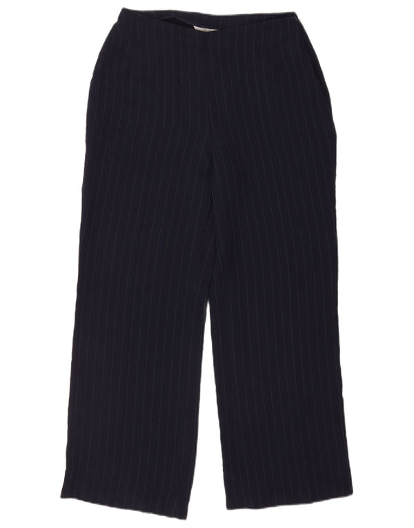 Calças cortadas femininas Marks & Spencer UK 10 pequenas W26 L26 azul marinho