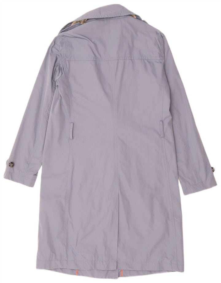 Trench coat oversized feminino Benetton UK 10 poliéster azul pequeno
