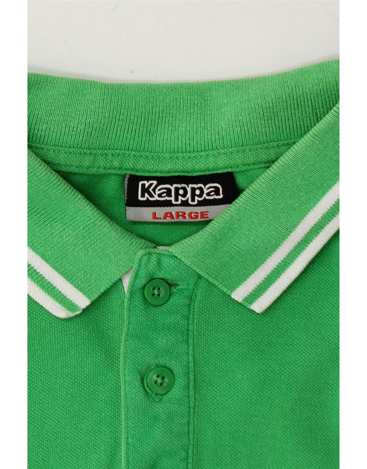 Camisa polo masculina KAPPA grande algodão verde