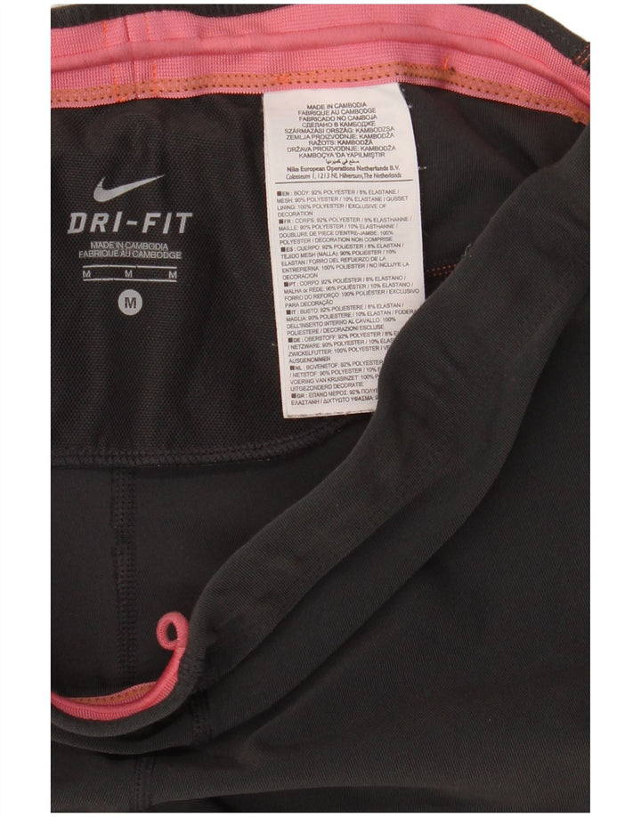 Calça Nike Dri Fit Capri Feminina UK 14 Médio Preto Poliéster