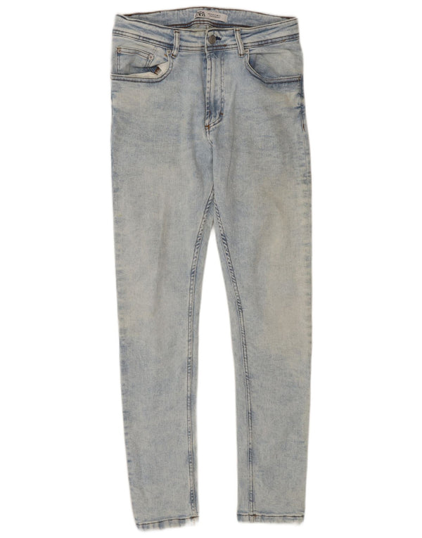 Zara Mens Skinny Jeans EU 40 Médio W31 L30 Azul Algodão