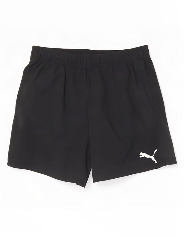 Shorts esportivos masculinos Puma médio preto poliéster