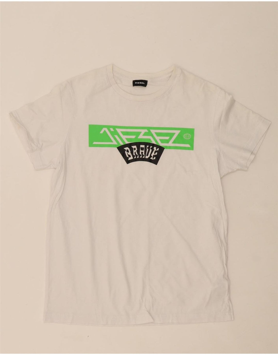 DIESEL Mens Graphic T-Shirt Top Large White Cotton Vintage Diesel and Second-Hand Diesel from Messina Hembry 