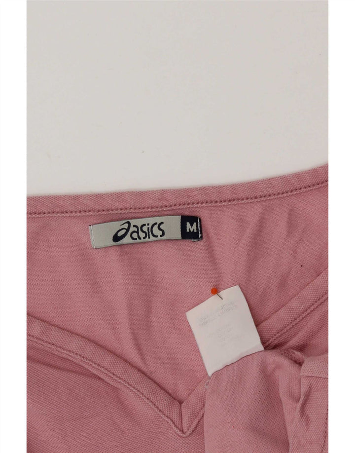 Top feminino Asics manga 3/4 UK 12 algodão rosa médio
