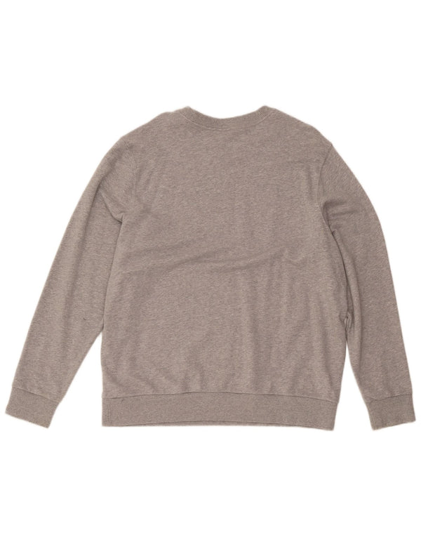 Reebok feminino gráfico moletom jumper UK 22/24 2XL cinza manchado poliéster