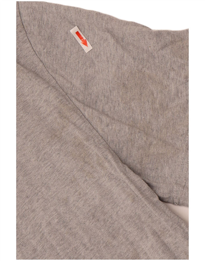 Tommy Hilfiger Camiseta masculina regular fit gráfica top médio algodão cinza