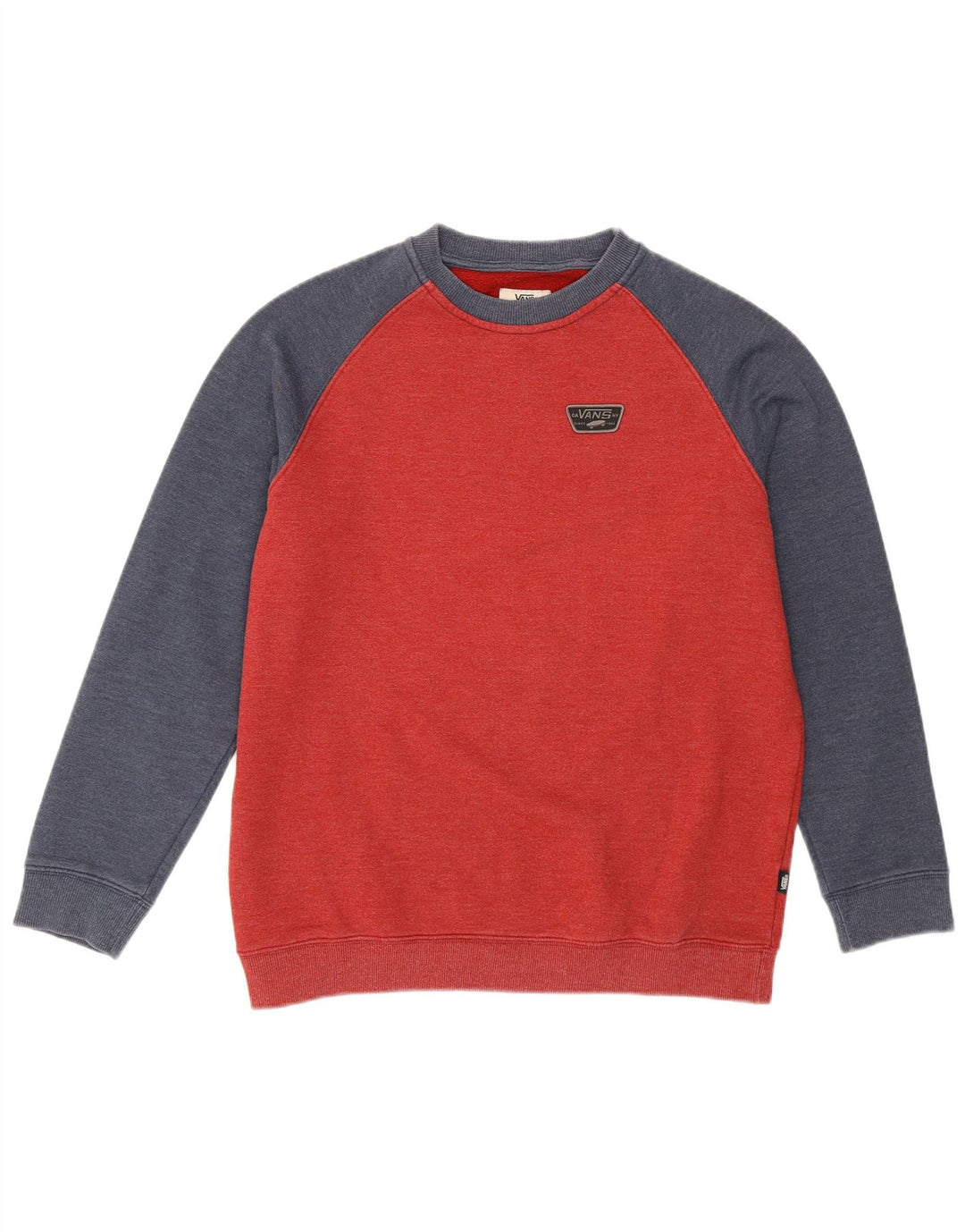 Moletom feminino VANS Jumper UK 18 XL vermelho colorblock algodão