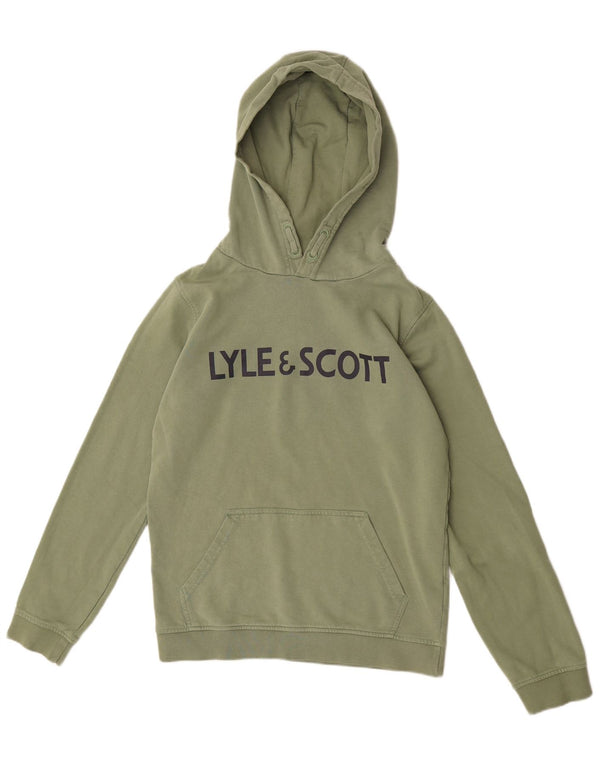 Lyle & Scott Boys Graphic Regular Fit moletom com capuz 14-15 anos verde