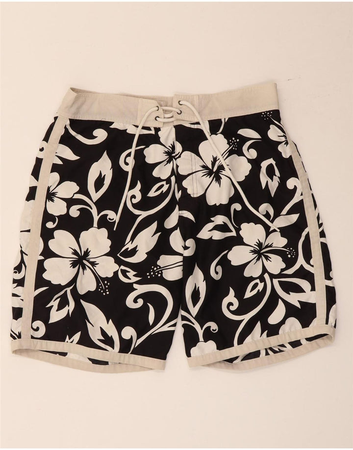 Shorts de natação masculino Sundek médio preto floral