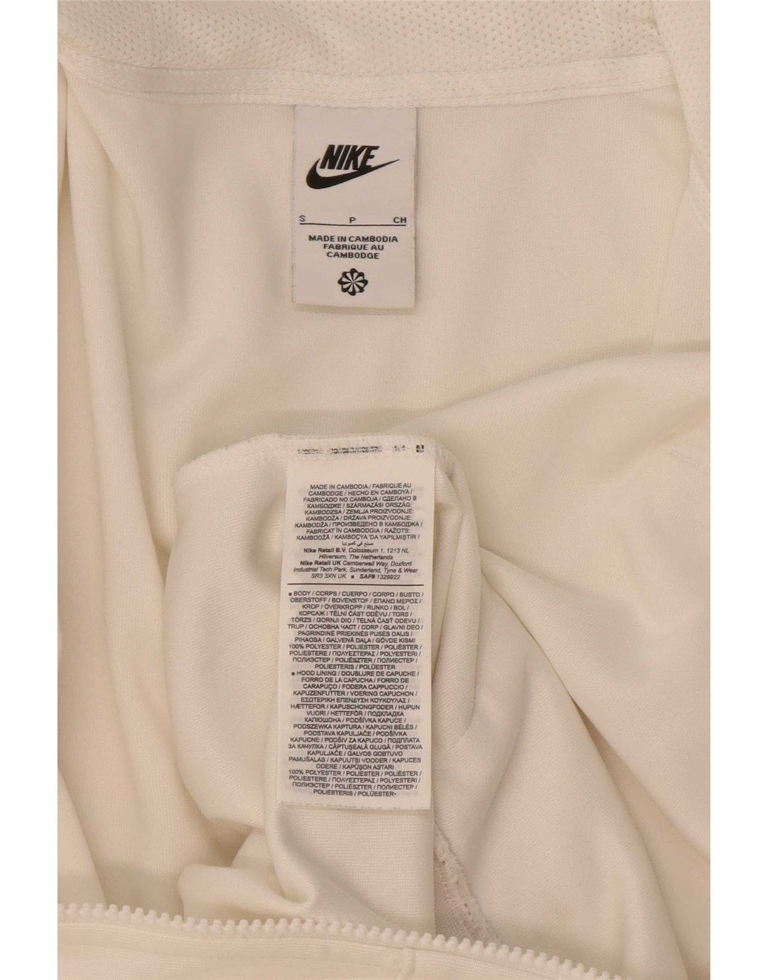 Suéter Nike masculino com capuz e zíper, pequeno, branco, colorido, poliéster