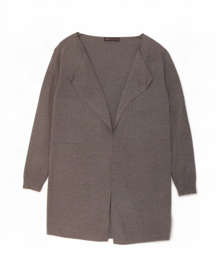 Suéter feminino Marks & Spencer Longline Open Cardigan Reino Unido 12 cinza médio