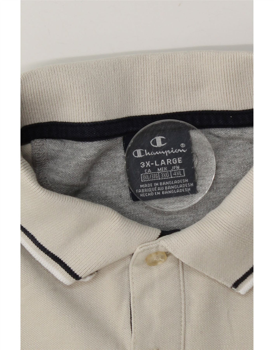 Camisa polo masculina Champion 3XL branca