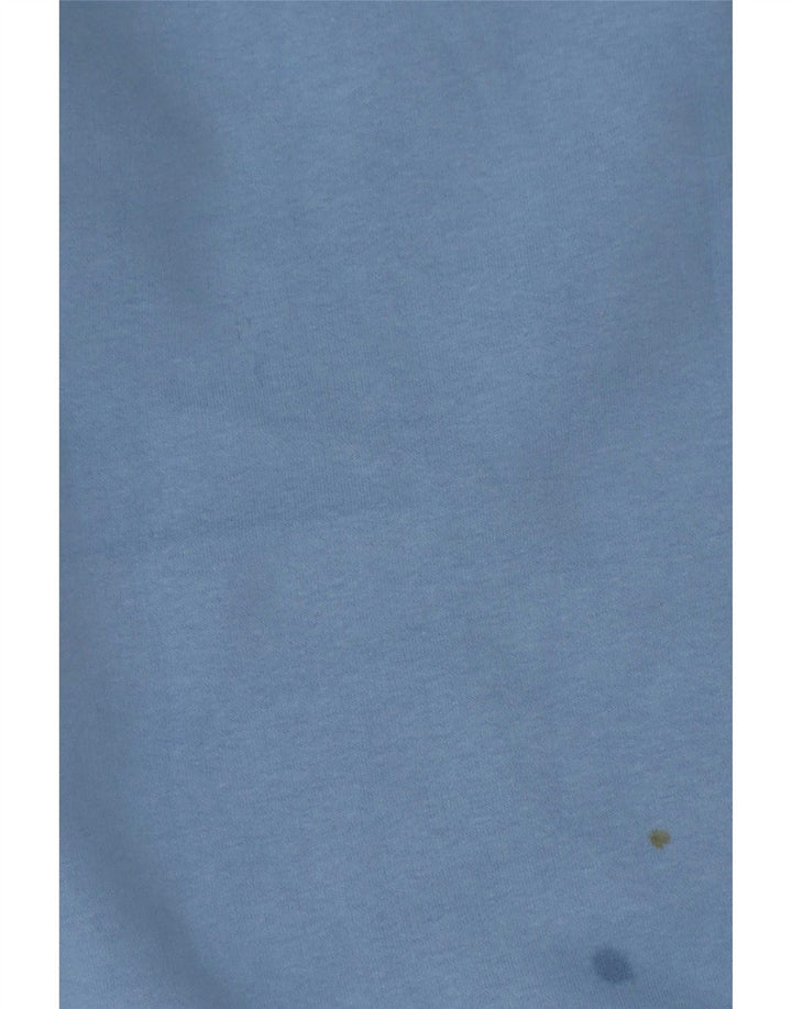 Crew Clothing Mens Zip Neck Moletom Jumper Médio Algodão Azul