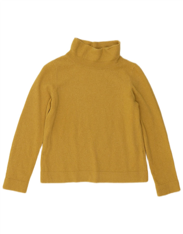 Suéter feminino Hobbs com gola tartaruga e gola alta, Reino Unido 12, lã amarela média