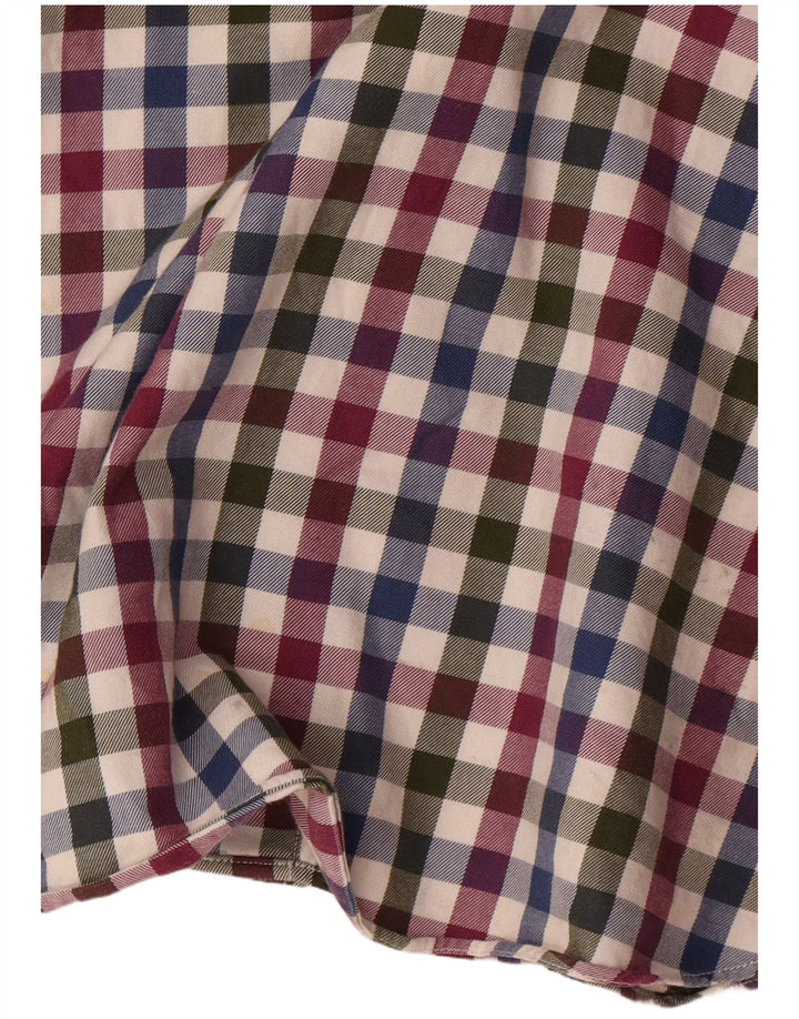 Camisa masculina de flanela MASSIMO DUTTI de algodão guingão multicolorido médio
