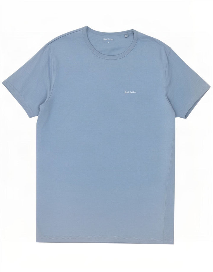 Camiseta masculina Paul Smith top pequeno algodão azul