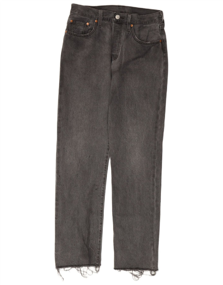 Calça jeans masculina Levi's 501 Straight W27 L30 cinza algodão